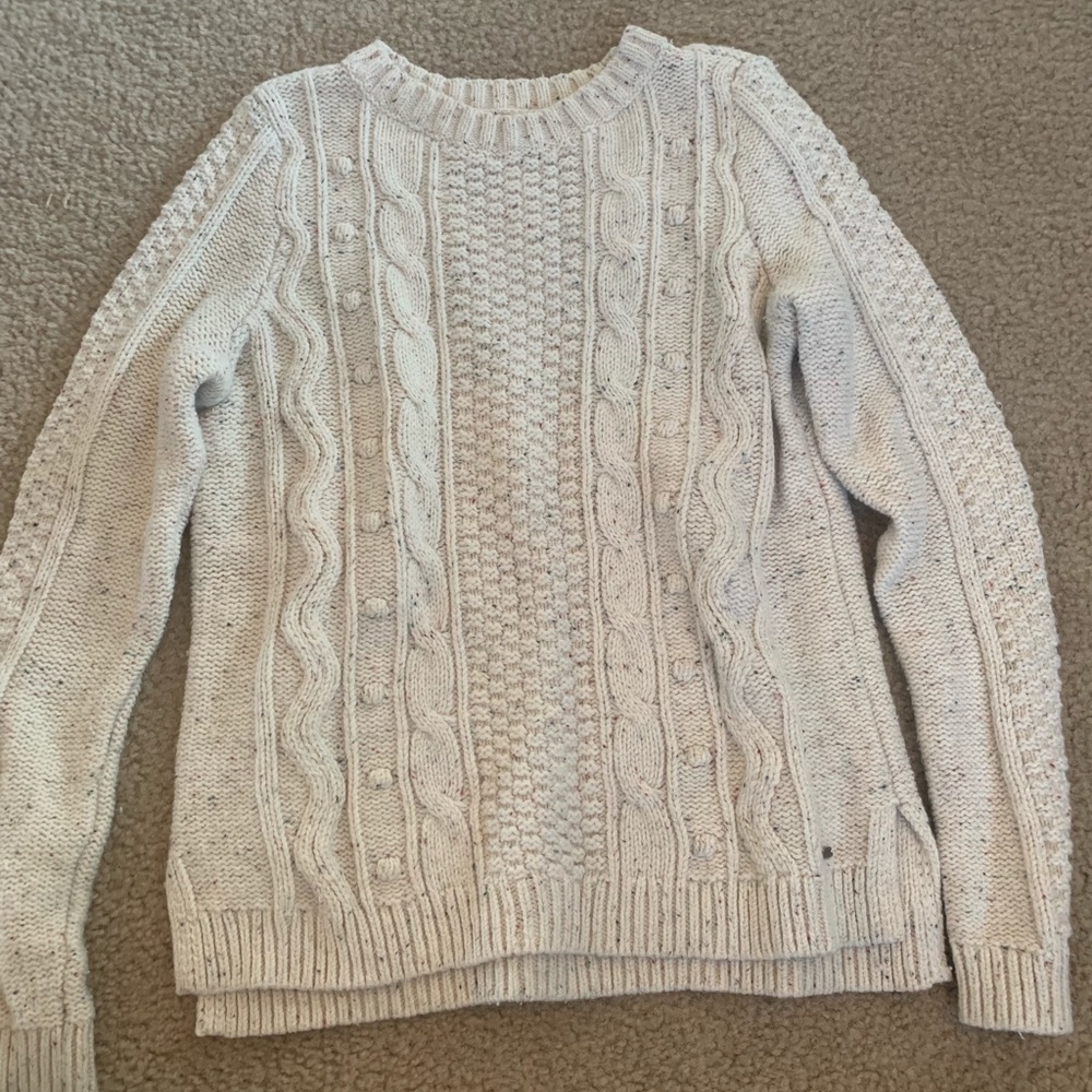 cream sweater
